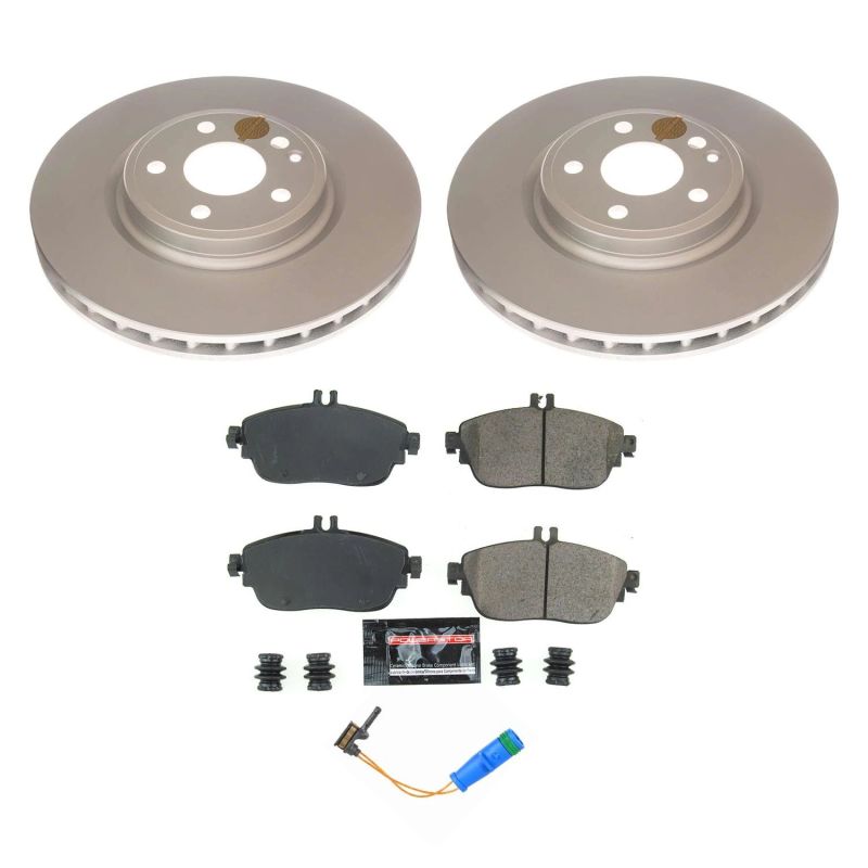 Infiniti QX30 Brake Kit - Front - PowerStop - Geomet Coated Rotors + Z23 Carbon-Fiber Ceramic Pads - `17-`19