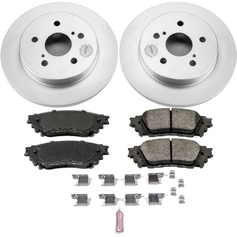 Lexus NX200t Brake Kit - Rear - PowerStop - Z17 Evolution Geomet Coated Rotors + Low-Dust Ceramic Pads - `15-`17
