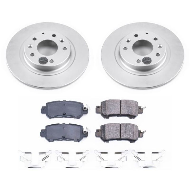 Mazda CX-3 Brake Kit - Rear - PowerStop - Geomet Coated Rotors + Z17 Low-Dust Ceramic Pads - `16-`18