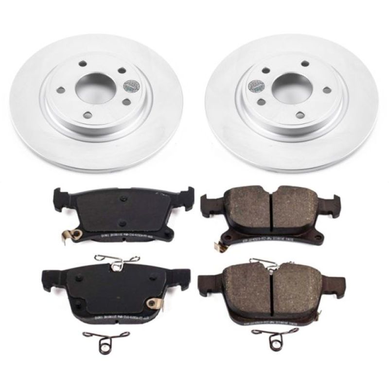 Chrysler Pacifica Brake Kit - Rear - PowerStop - Geomet Coated Rotors + Z17 Low-Dust Ceramic Pads - `17-`19