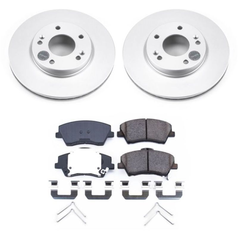 Hyundai Ioniq Brake Kit - Front - PowerStop - Z17 Evolution Geomet Coated - `17-`19 Hyundai Ioniq Brake Kit - Front - PowerStop - Z17 Evolution Geomet Coated - `17-`19