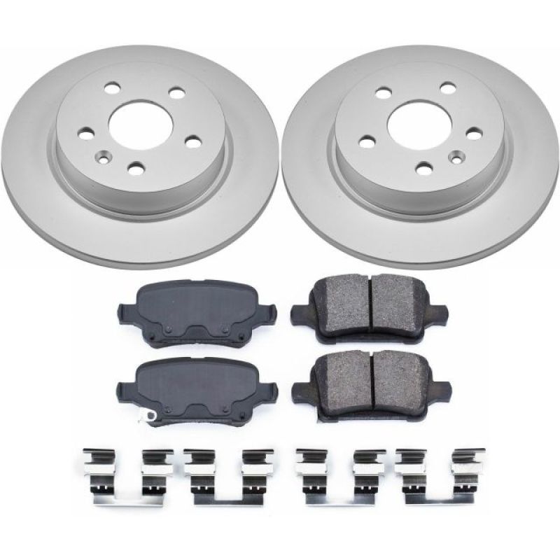 Chevrolet Cruze Brake Kit - Rear - PowerStop - Z17 Evolution Geomet Coated Rotors + Z17 Low-Dust Ceramic Pads - 2016