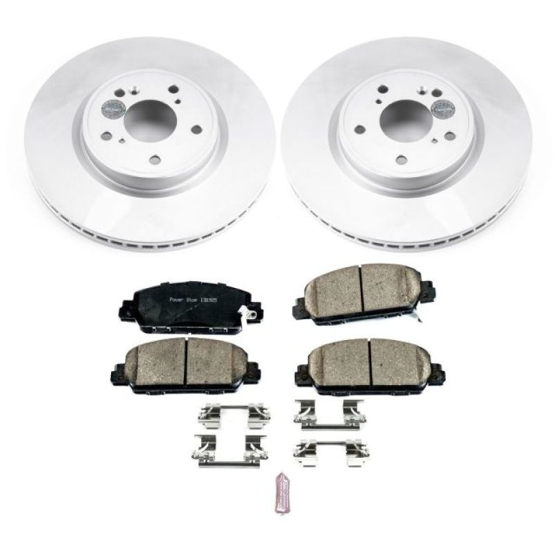 Honda Accord Brake Kit - Front - PowerStop - Geomet Coated Rotors + Z17 Low-Dust Ceramic Pads - `18-`19 Honda Accord Brake Kit - Front - PowerStop - Geomet Coated Rotors + Z17 Low-Dust Ceramic Pads - `18-`19