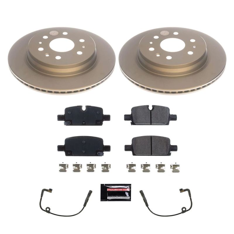 Chevrolet Silverado 1500 Brake Kit - Rear - PowerStop - Geomet Coated Rotors + Z17 Low-Dust Ceramic Pads - 2019
