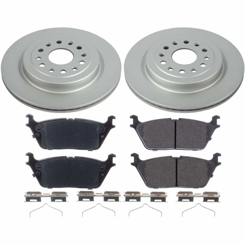Ram 1500 Brake Kit - Rear - PowerStop - Z17 Evolution Geomet Coated Rotors + Low-Dust Ceramic Pads - 2019 Ram 1500 Brake Kit - Rear - PowerStop - Z17 Evolution Geomet Coated Rotors + Low-Dust Ceramic Pads - 2019
