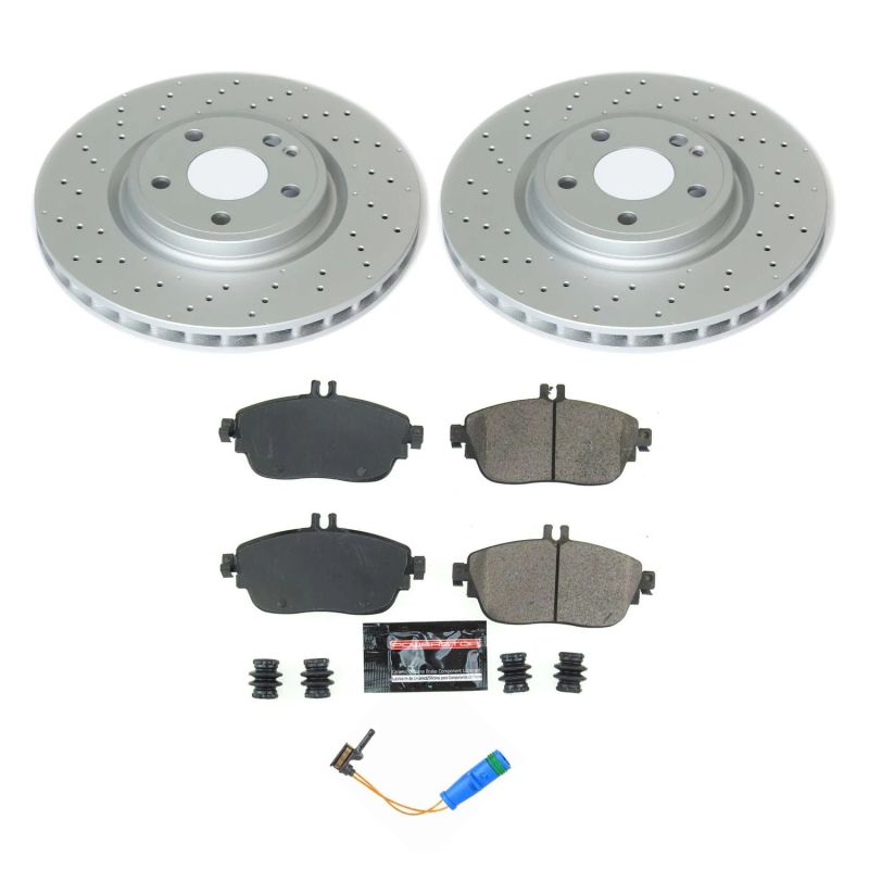 Infiniti QX30 Brake Kit - Front - PowerStop - Geomet Coated Rotors + Z23 Ceramic Pads - `17-`19