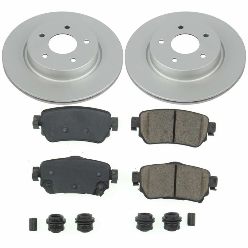 Nissan Leaf Brake Kit - Rear - PowerStop - Z17 Evolution Geomet Coated Rotors + Low-Dust Ceramic Pads - `18-`19 Nissan Leaf Brake Kit - Rear - PowerStop - Z17 Evolution Geomet Coated Rotors + Low-Dust Ceramic Pads - `18-`19