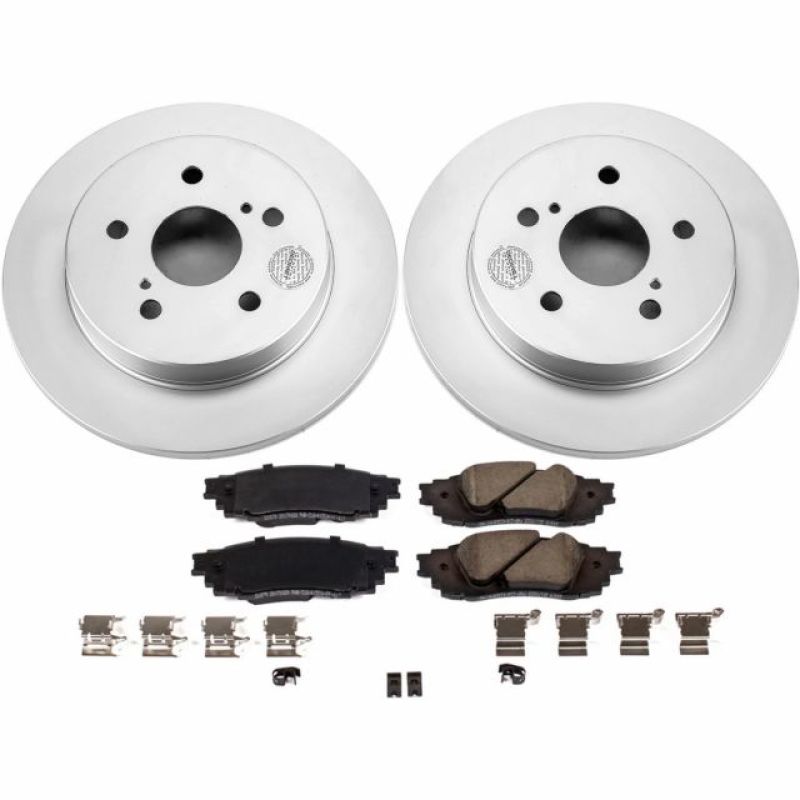 Lexus ES350 Brake Kit - Rear - PowerStop - Z17 Evolution Geomet Coated Rotors + Low-Dust Ceramic Pads - 2019