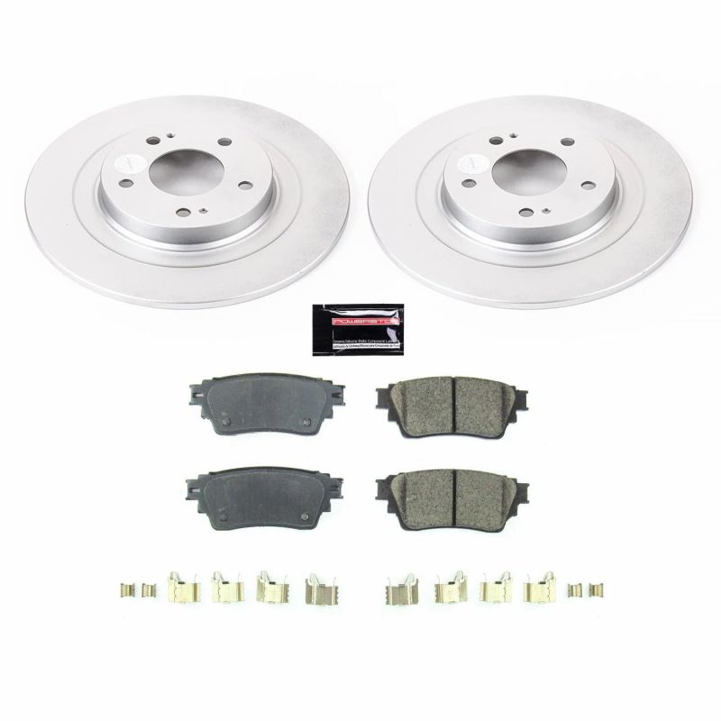Mitsubishi Outlander Brake Kit - Rear - PowerStop - Genuine Geomet Coated Rotors + Z17 Ceramic Pads - `17-`20 Mitsubishi Outlander Brake Kit - Rear - PowerStop - Genuine Geomet Coated Rotors + Z17 Ceramic Pads - `17-`20