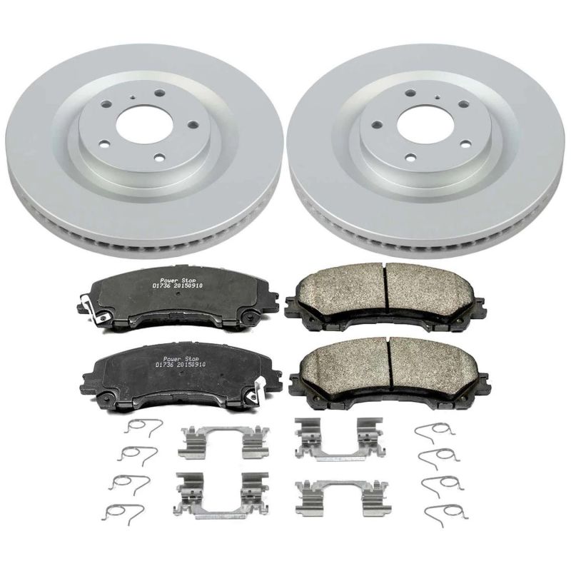 Infiniti QX50 Brake Kit - Front - PowerStop - Z17 Evolution Geomet Coated Rotors + Low-Dust Ceramic Pads - 2019