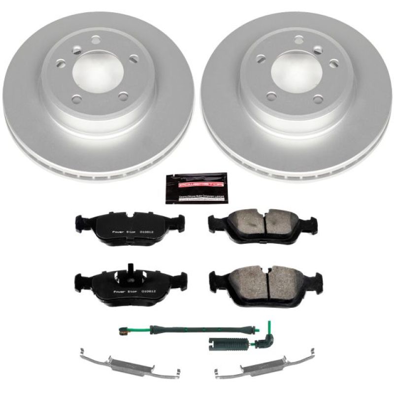 BMW 3 Series Brake Kit - Front - PowerStop - GEOMET Coated Rotors + Carbon-Fiber Ceramic Pads - `01-`05