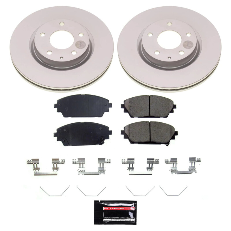 Mazda 3 Brake Kit - Front - PowerStop - Z17 Evolution Geomet Coated Rotors + Z17 Low-Dust Ceramic Pads - `19-`23 Mazda 3 Brake Kit - Front - PowerStop - Z17 Evolution Geomet Coated Rotors + Z17 Low-Dust Ceramic Pads - `19-`23