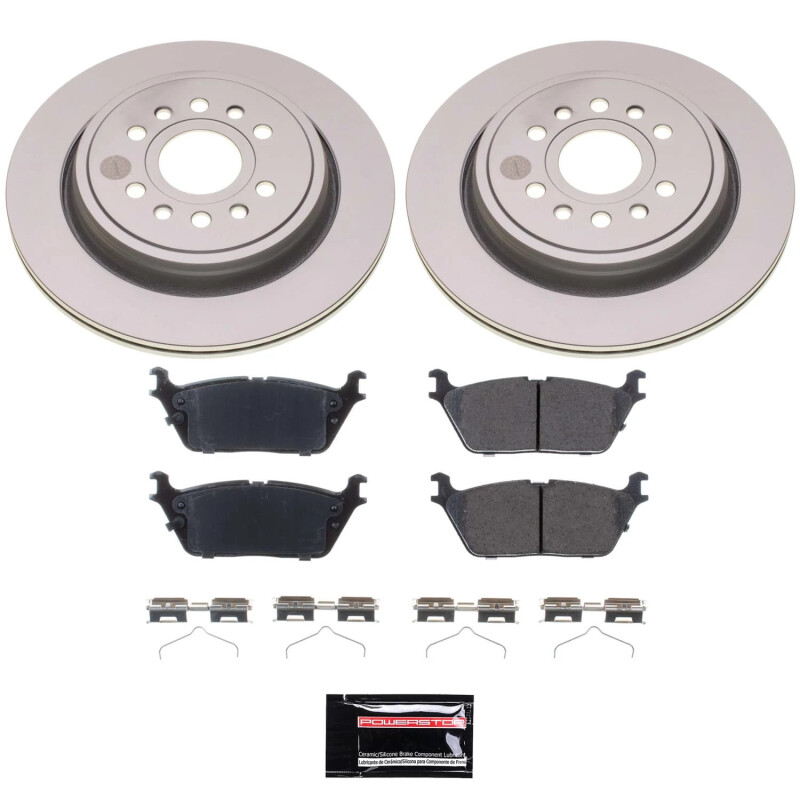 Jeep Grand Wagoneer Brake Kit - Rear - PowerStop - Z17 Evolution Geomet Coated Rotors + Z17 Low-Dust Ceramic Pads - `22-`23 Jeep Grand Wagoneer Brake Kit - Rear - PowerStop - Z17 Evolution Geomet Coated Rotors + Z17 Low-Dust Ceramic Pads - `22-`23