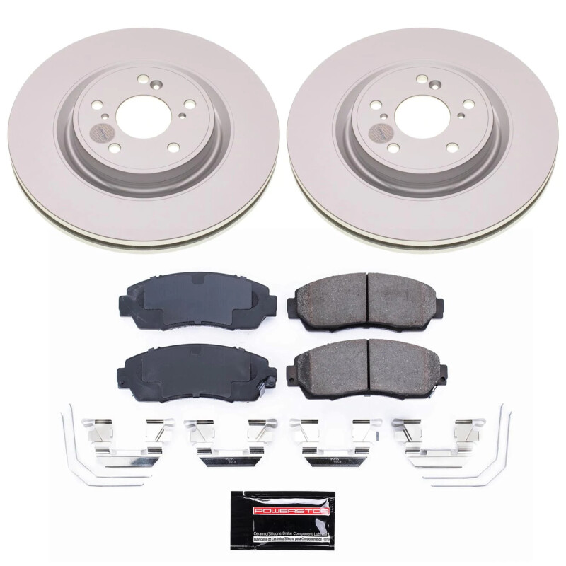 Honda CR-V Brake Kit - Front - PowerStop - Geomet Coated Rotors + Z17 Low-Dust Ceramic Pads - `20-`22 Honda CR-V Brake Kit - Front - PowerStop - Geomet Coated Rotors + Z17 Low-Dust Ceramic Pads - `20-`22