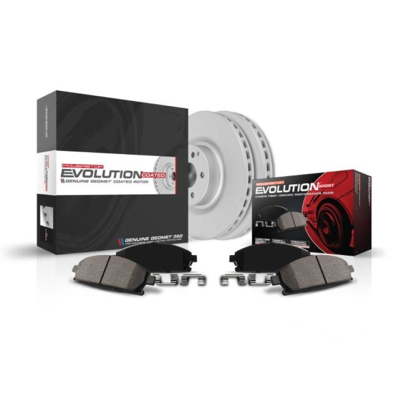 Volvo S40 Brake Kit - Rear - PowerStop - Geomet Coated Rotors + Z23 Carbon-Fiber Ceramic Pads - `00-`04