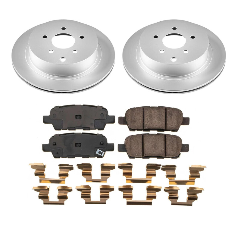 Infiniti FX35 Brake Kit - Rear - PowerStop - Z17 Evolution Geomet Coated Rotors + Z17 Low-Dust Ceramic Pads - 2009 Infiniti FX35 Brake Kit - Rear - PowerStop - Z17 Evolution Geomet Coated Rotors + Z17 Low-Dust Ceramic Pads - 2009