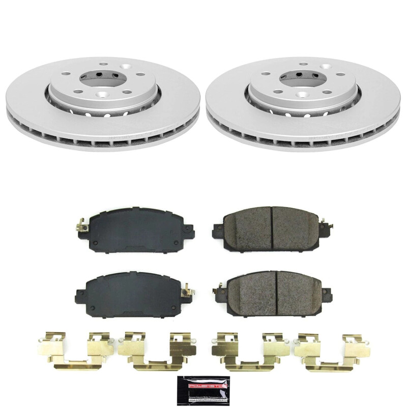 Nissan Kicks Brake Kit - Front - PowerStop - Z17 Evolution Geomet Coated Rotors + Low-Dust Ceramic Pads - `21-`24