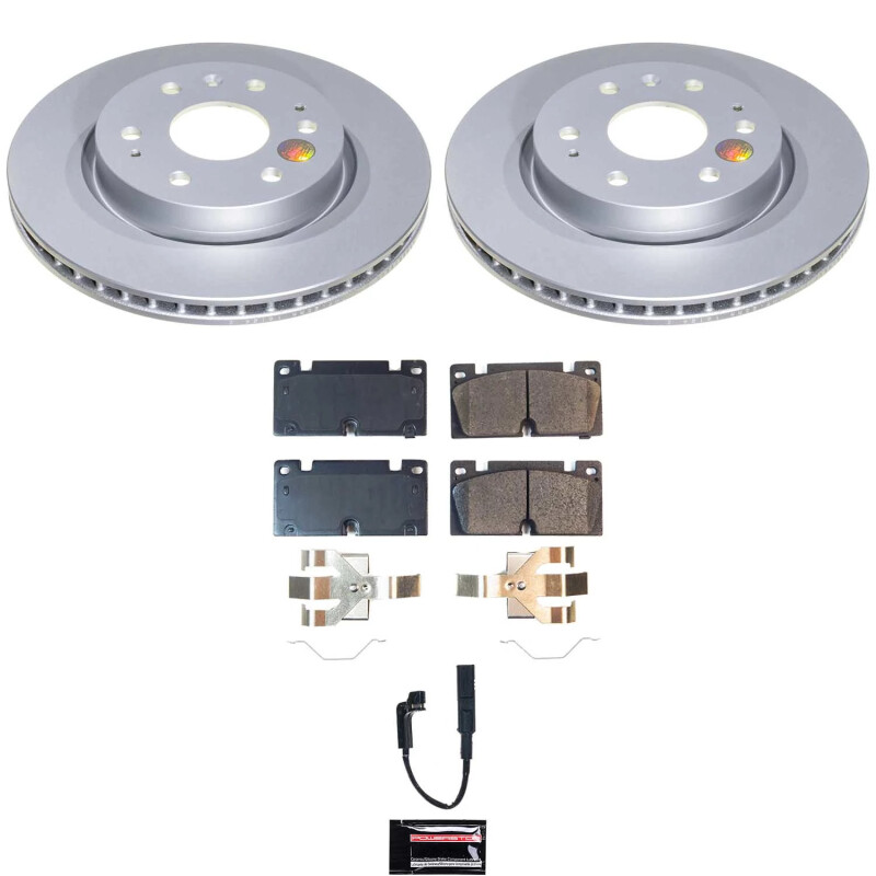 Chevrolet Colorado Brake Kit - Front - PowerStop - Geomet Coated Rotors + Z17 Low-Dust Ceramic Pads - `23-`24