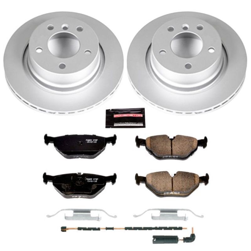 BMW Z4 Brake Kit - Rear - PowerStop - Genuine Geomet Coated Rotors + Carbon-Fiber Ceramic Pads - `03-`08 BMW Z4 Brake Kit - Rear - PowerStop - Genuine Geomet Coated Rotors + Carbon-Fiber Ceramic Pads - `03-`08