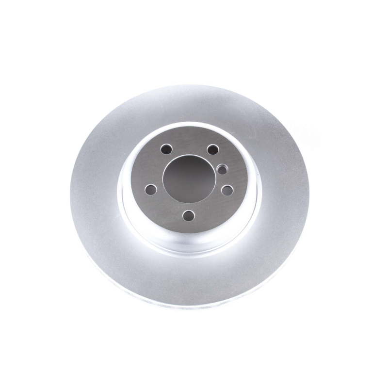 BMW 335i Brake Rotor (1) - Front - PowerStop - Evolution High Carbon Geomet Coated - Silver - `13-`15