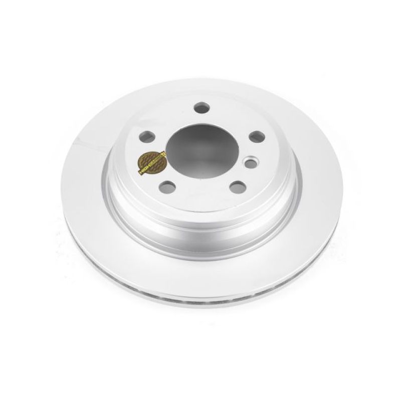 BMW 4 Series Brake Rotor (1) - Rear - PowerStop - Evolution High Carbon Geomet Coated Rotor - Silver - 2016