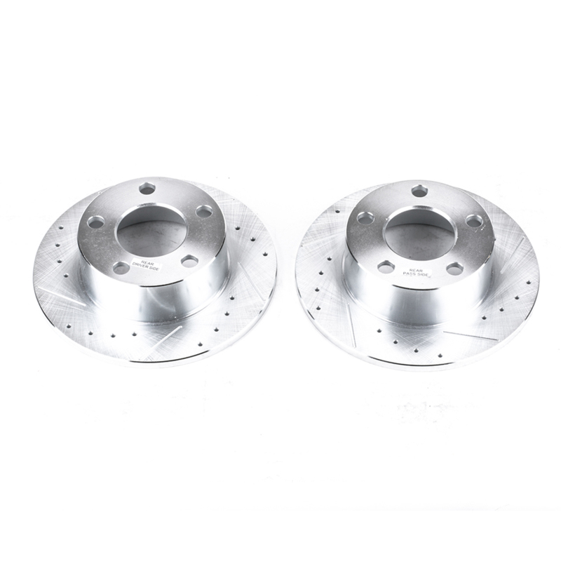 Audi A6 Brake Rotors (2) - Rear - PowerStop - Evolution Drilled & Slotted - `95-`04