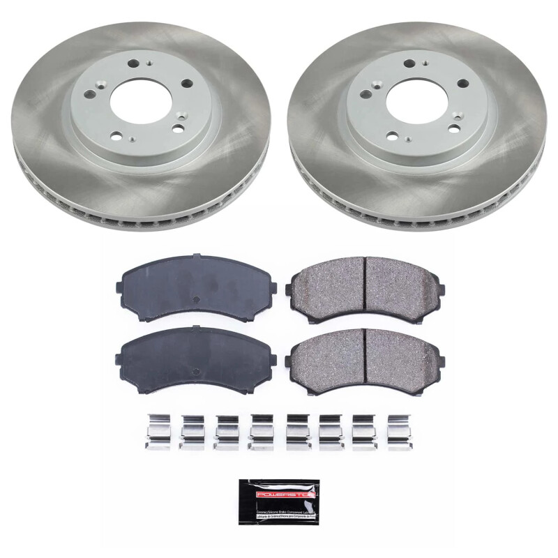 BMW 745Li Brake Kit - Front + Rear - PowerStop - Euro-Stop High-Carbon Coated Rotors + ECE-R90 Brake Pads - `02-`05