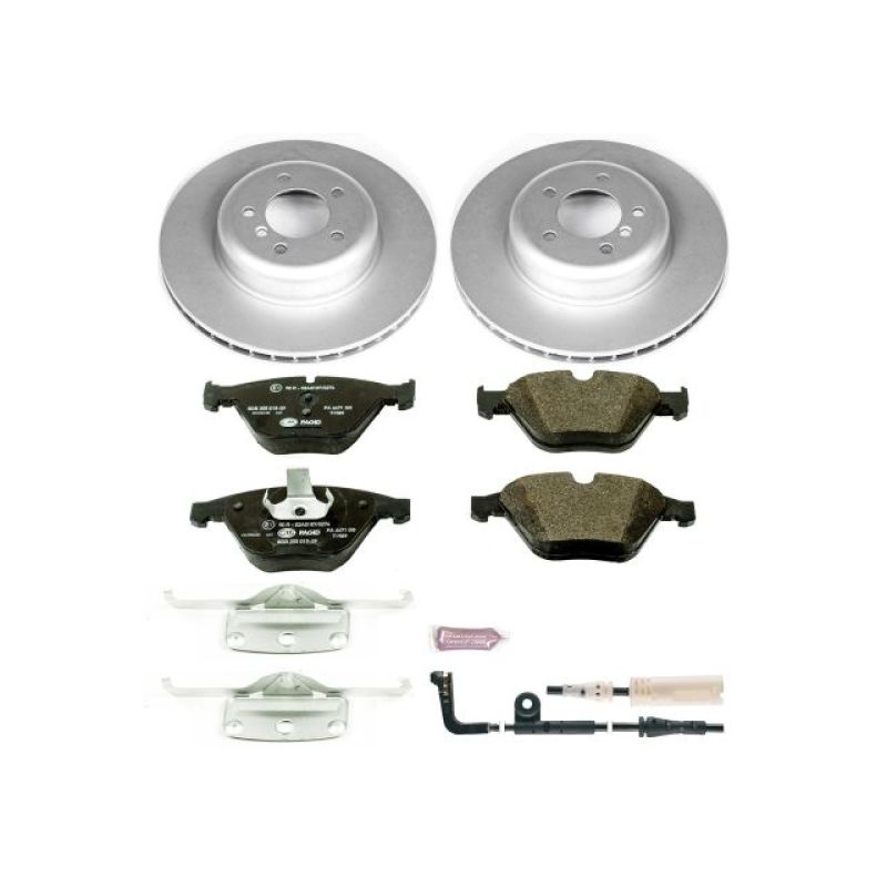 BMW 6 Series Brake Kit - Front - PowerStop - Genuine Geomet Coated Rotors + ECE-R90 Certified Pads - `04-`05 BMW 6 Series Brake Kit - Front - PowerStop - Genuine Geomet Coated Rotors + ECE-R90 Certified Pads - `04-`05