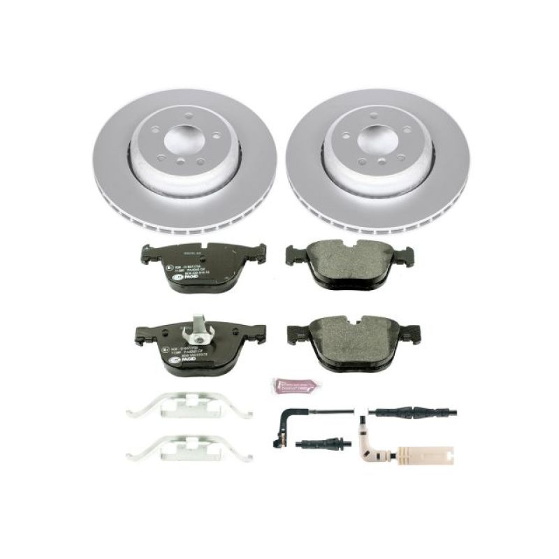 BMW 5 Series Brake Kit - Rear - PowerStop - Genuine Geomet Coated Rotors + ECE-R90 Certified Pads - `04-`05