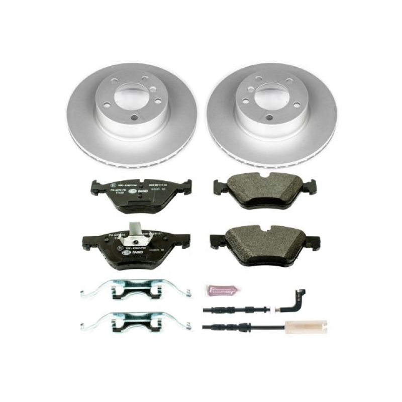 BMW 3 Series Brake Kit - Front - PowerStop - Genuine Geomet Coated Rotors + ECE-R90 Certified Pads - 2006