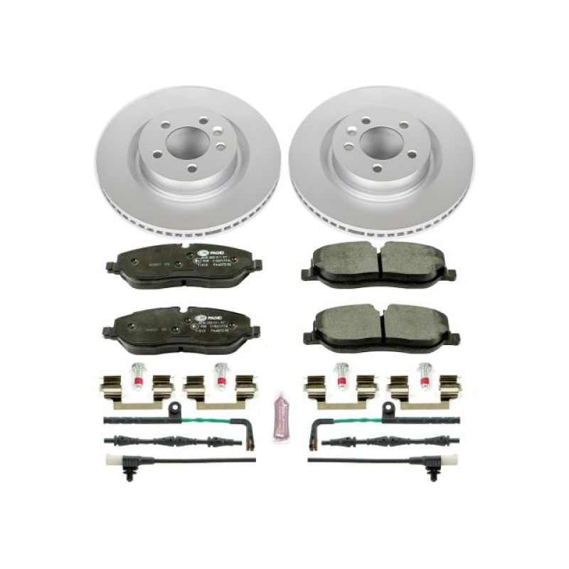 Land Rover LR3 Brake Pads + Rotors - Front - PowerStop - Euro-Stop: GEOMET 360 Coated Rotors + ECE-R90 Pads - `05-`09 Land Rover LR3 Brake Pads + Rotors - Front - PowerStop - Euro-Stop: GEOMET 360 Coated Rotors + ECE-R90 Pads - `05-`09