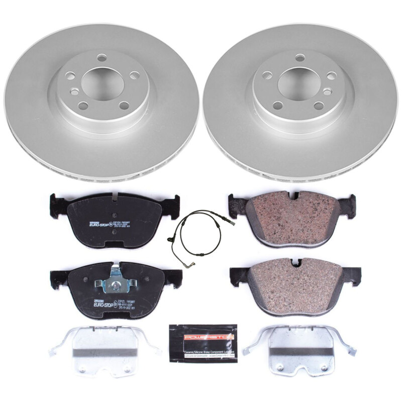 BMW X5 Brake Kit - Front - PowerStop - GEOMET Coated Rotors + ECE-R90 Certified Brake Pads - `07-`10 BMW X5 Brake Kit - Front - PowerStop - GEOMET Coated Rotors + ECE-R90 Certified Brake Pads - `07-`10