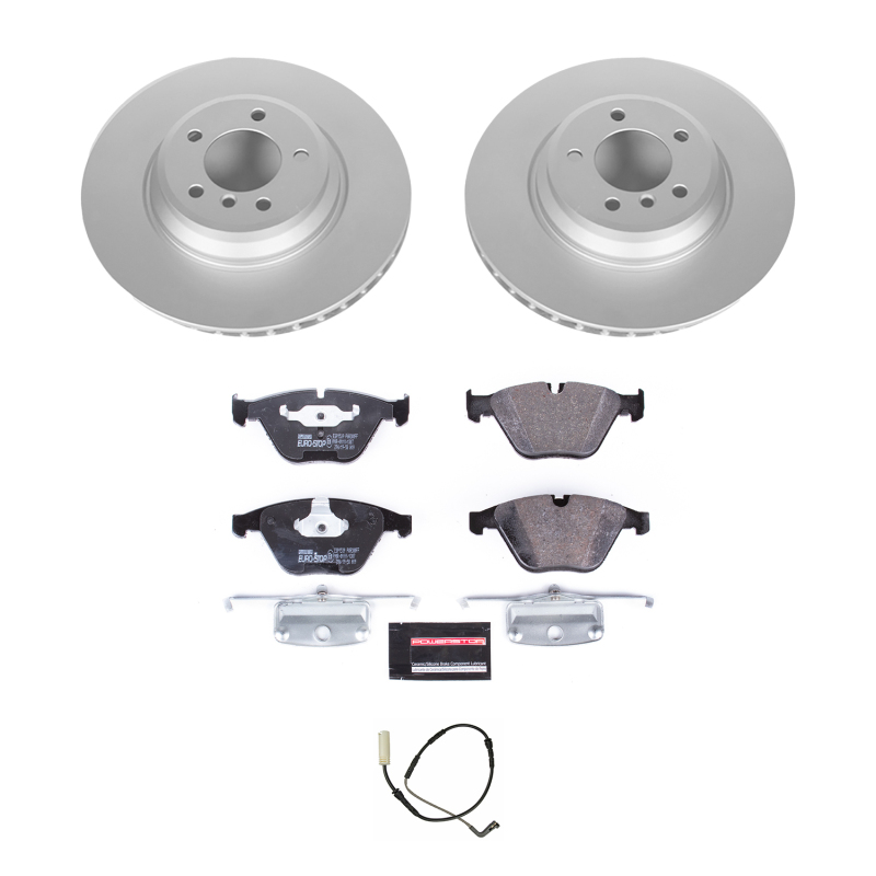 BMW 335i Brake Kit - Front - PowerStop - Genuine Geomet Coated Rotors + ECE-R90 Certified Pads - `07-`10 BMW 335i Brake Kit - Front - PowerStop - Genuine Geomet Coated Rotors + ECE-R90 Certified Pads - `07-`10
