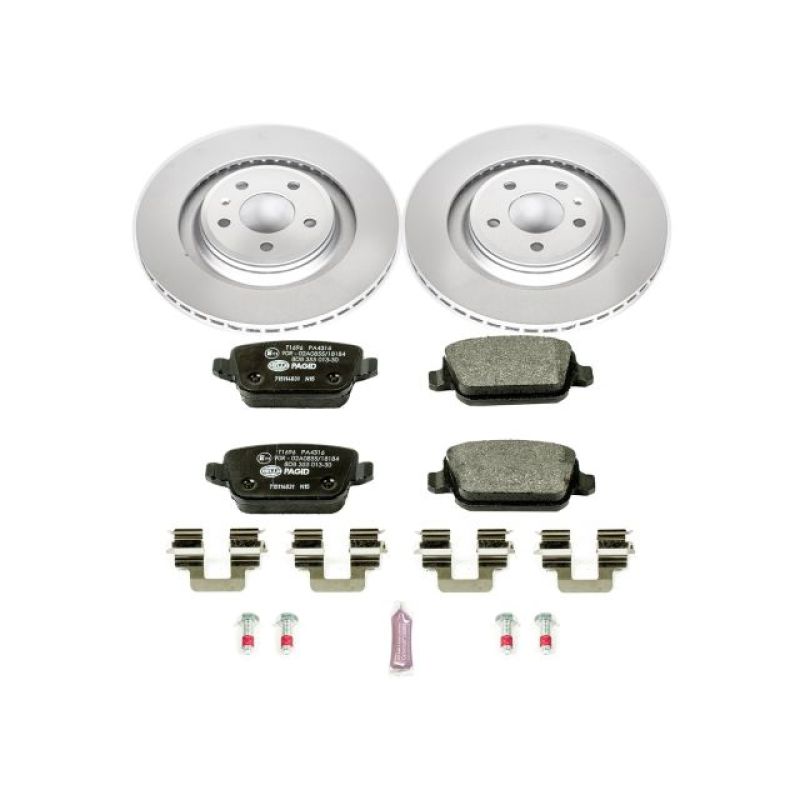 Volvo S80 Brake Kit - Rear - PowerStop - Euro-Stop, Genuine Geomet Rotors, ECE-R90 Pads - `07-`11