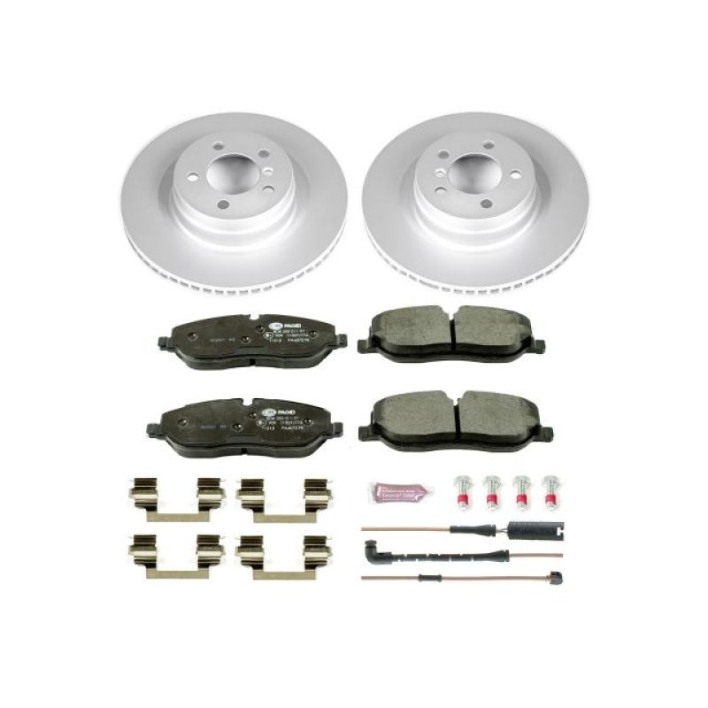 Land Rover Range Rover Brake Pads + Rotors - Front - PowerStop - Euro-Stop, GEOMET 360 Coated Rotors + ECE-R90 Certified Pads - `06-`09 Land Rover Range Rover Brake Pads + Rotors - Front - PowerStop - Euro-Stop, GEOMET 360 Coated Rotors + ECE-R90 Certified Pads - `06-`09