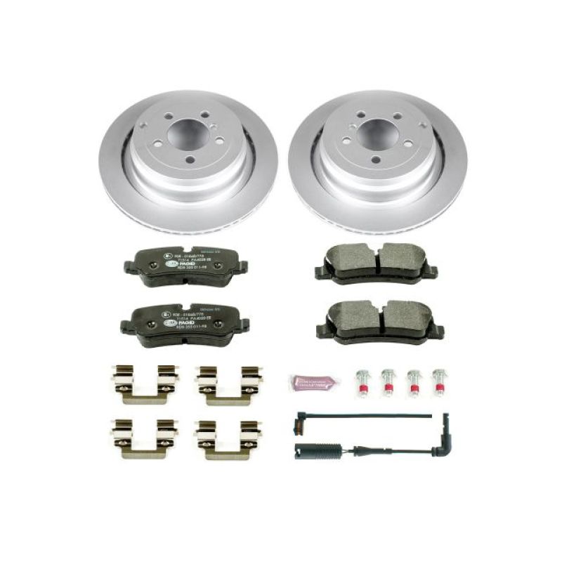 Land Rover Range Rover Brake Pads + Rotors - Rear - PowerStop - Euro-Stop | GEOMET 360 Coated Rotors + ECE-R90 Pads (with wear sensors and stainless-steel hardware) - `06-`12 Land Rover Range Rover Brake Pads + Rotors - Rear - PowerStop - Euro-Stop | GEOMET 360 Coated Rotors + ECE-R90 Pads (with wear sensors and stainless-steel hardware) - `06-`12