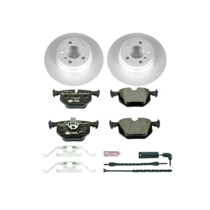 BMW X5 Brake Kit - Rear - PowerStop - Genuine Geomet Coated Rotors + ECE-R90 Brake Pads - `00-`06 BMW X5 Brake Kit - Rear - PowerStop - Genuine Geomet Coated Rotors + ECE-R90 Brake Pads - `00-`06