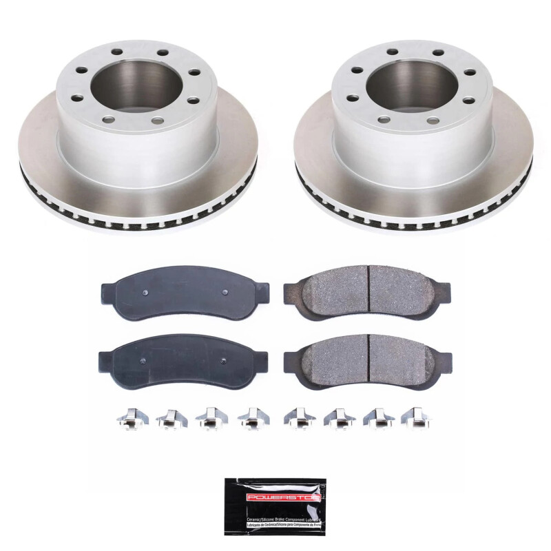 BMW X5 Brake Kit - Front + Rear - PowerStop - Genuine Geomet Coated Rotors + ECE-R90 Certified Pads - `02-`03