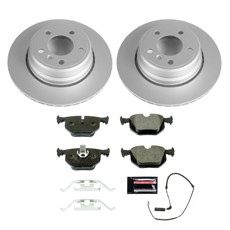 BMW X5 Brake Kit - Rear - PowerStop - Euro-Stop Rotors + ECE-R90 Pads - `02-`06