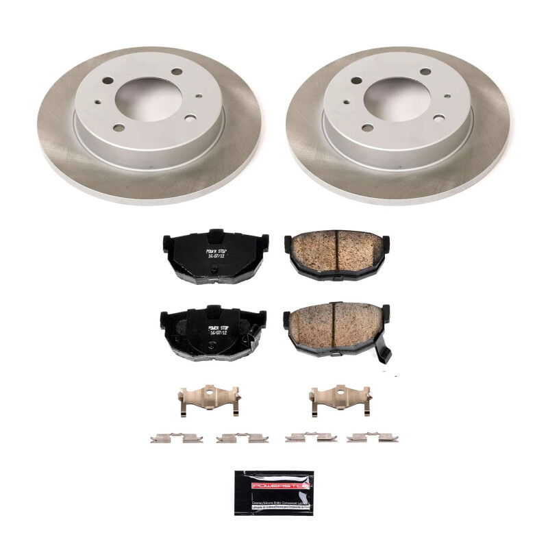 Land Rover Range Rover Brake Pads + Rotors - Front + Rear - PowerStop - Euro-Stop High-Carbon GEOMET 360 Coated Rotors + ECE-R90 Pads + Electronic Wear Sensors + Stainless-Steel Hardware - `03-`05 Land Rover Range Rover Brake Pads + Rotors - Front + Rear - PowerStop - Euro-Stop High-Carbon GEOMET 360 Coated Rotors + ECE-R90 Pads + Electronic Wear Sensors + Stainless-Steel Hardware - `03-`05