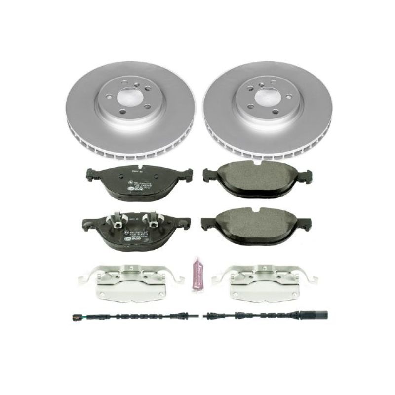 BMW X5 Brake Kit - Front - PowerStop - Euro-Stop Genuine Geomet Coated Rotors + ECE-R90 Certified Pads - `11-`18
