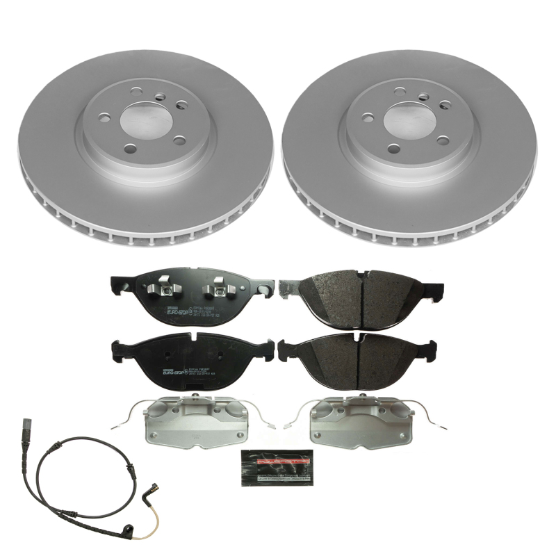 BMW X6 Brake Kit - Front - PowerStop - Genuine Geomet Coated Rotors + ECE-R90 Certified Pads - `08-`09