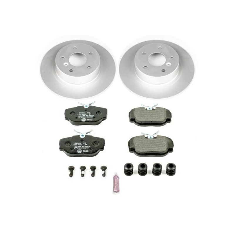 Land Rover Discovery Brake Kit - Rear - PowerStop - Genuine Geomet Coated Rotors + ECE-R90 Brake Pads - `99-`04