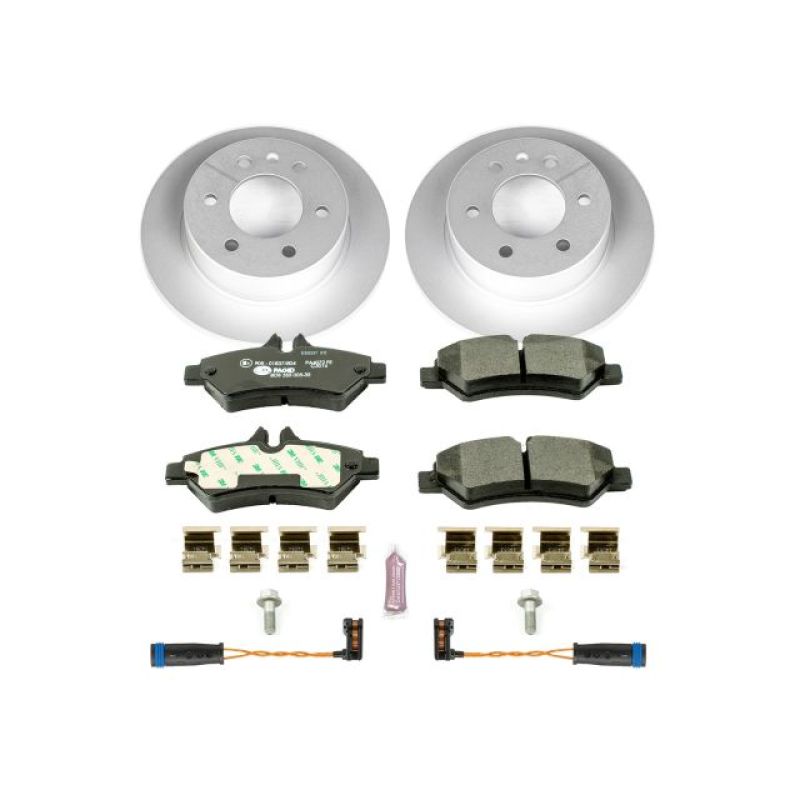 Dodge Sprinter 2500 Brake Kit - Rear - PowerStop - Genuine Geomet Coated Rotors + ECE-R90 Certified Pads - `07-`09