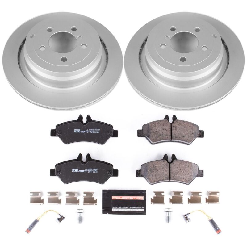 Dodge Sprinter 2500 Brake Kit - Rear - PowerStop - Genuine Geomet Coated Rotors + ECE-R90 Certified Pads - `07-`09