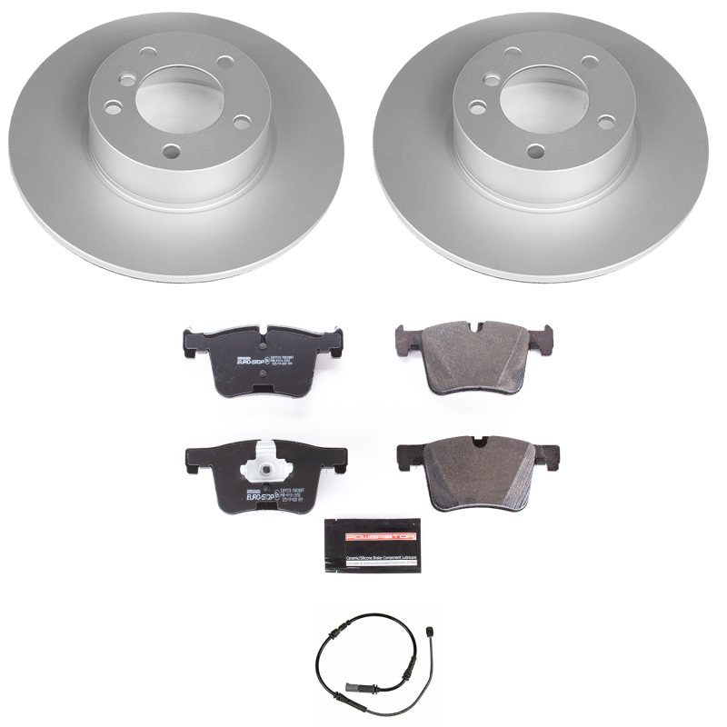 BMW 4 Series Brake Kit - Front - PowerStop - Genuine Geomet Coated Rotors + ECE-R90 Brake Pads - `14-`16