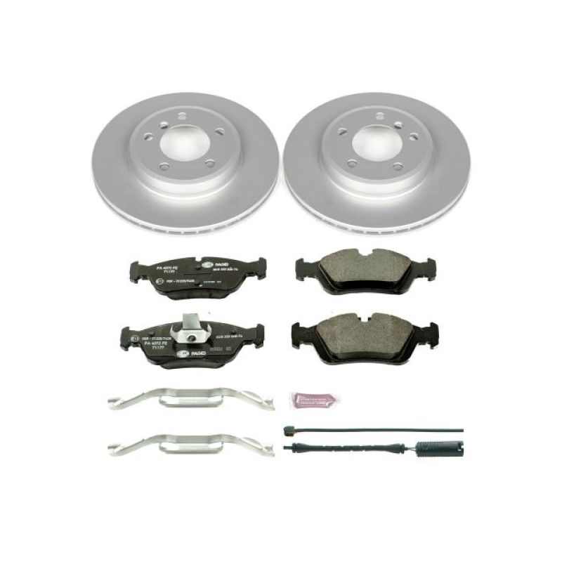BMW Z3 Brake Kit - Front - PowerStop - Genuine Geomet Coated Rotors + ECE-R90 Certified Pads - `01-`02 BMW Z3 Brake Kit - Front - PowerStop - Genuine Geomet Coated Rotors + ECE-R90 Certified Pads - `01-`02