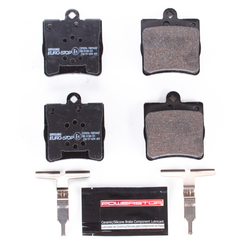 Mercedes-Benz SLK Class Brake Pads - Rear - PowerStop - Euro-Stop ECE-R90 - `98-`04 Mercedes-Benz SLK Class Brake Pads - Rear - PowerStop - Euro-Stop ECE-R90 - `98-`04