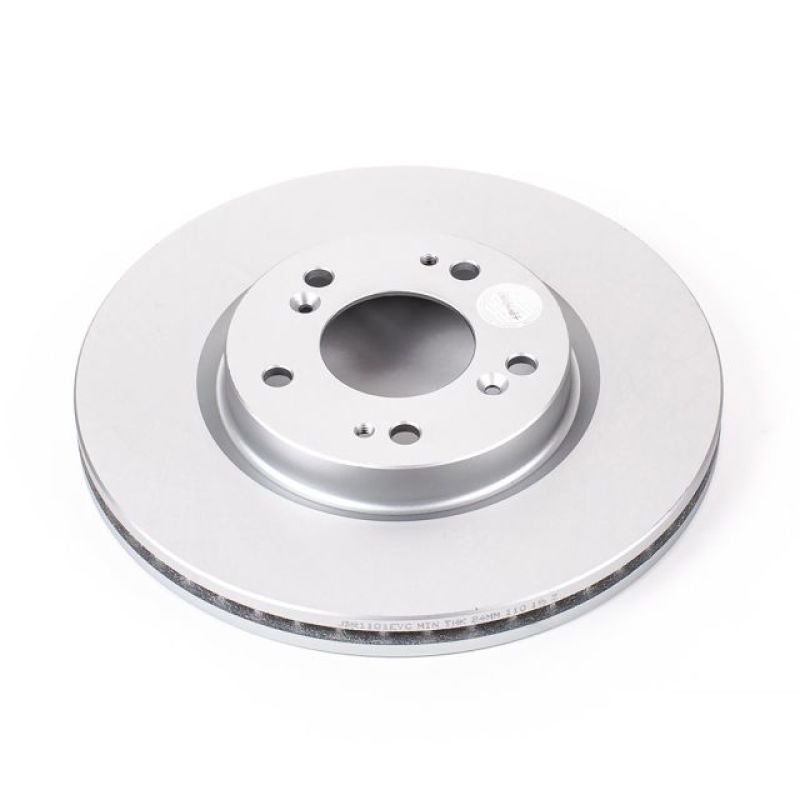 Mitsubishi Eclipse Brake Rotor (1) - Front - PowerStop - Evolution Geomet Coated - Silver - `06-`12 Mitsubishi Eclipse Brake Rotor (1) - Front - PowerStop - Evolution Geomet Coated - Silver - `06-`12