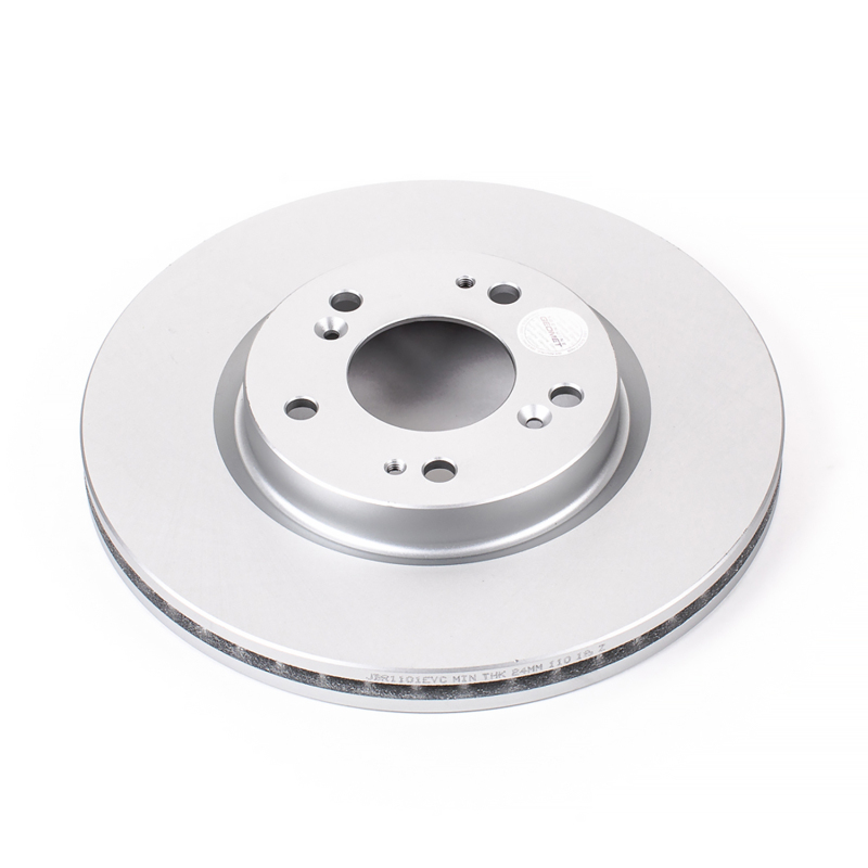 Mitsubishi Galant Brake Rotor (1) - Front - PowerStop - Evolution Geomet Coated - Silver - `04-`09